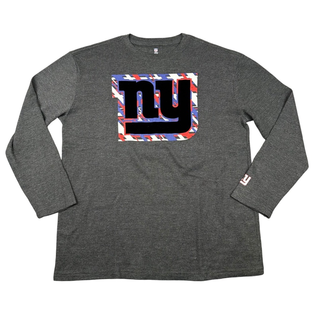 NFL Pro Line New York Giants Thermal Shirt Mens 2XL Charcoal‎ Gray Long Sleeve